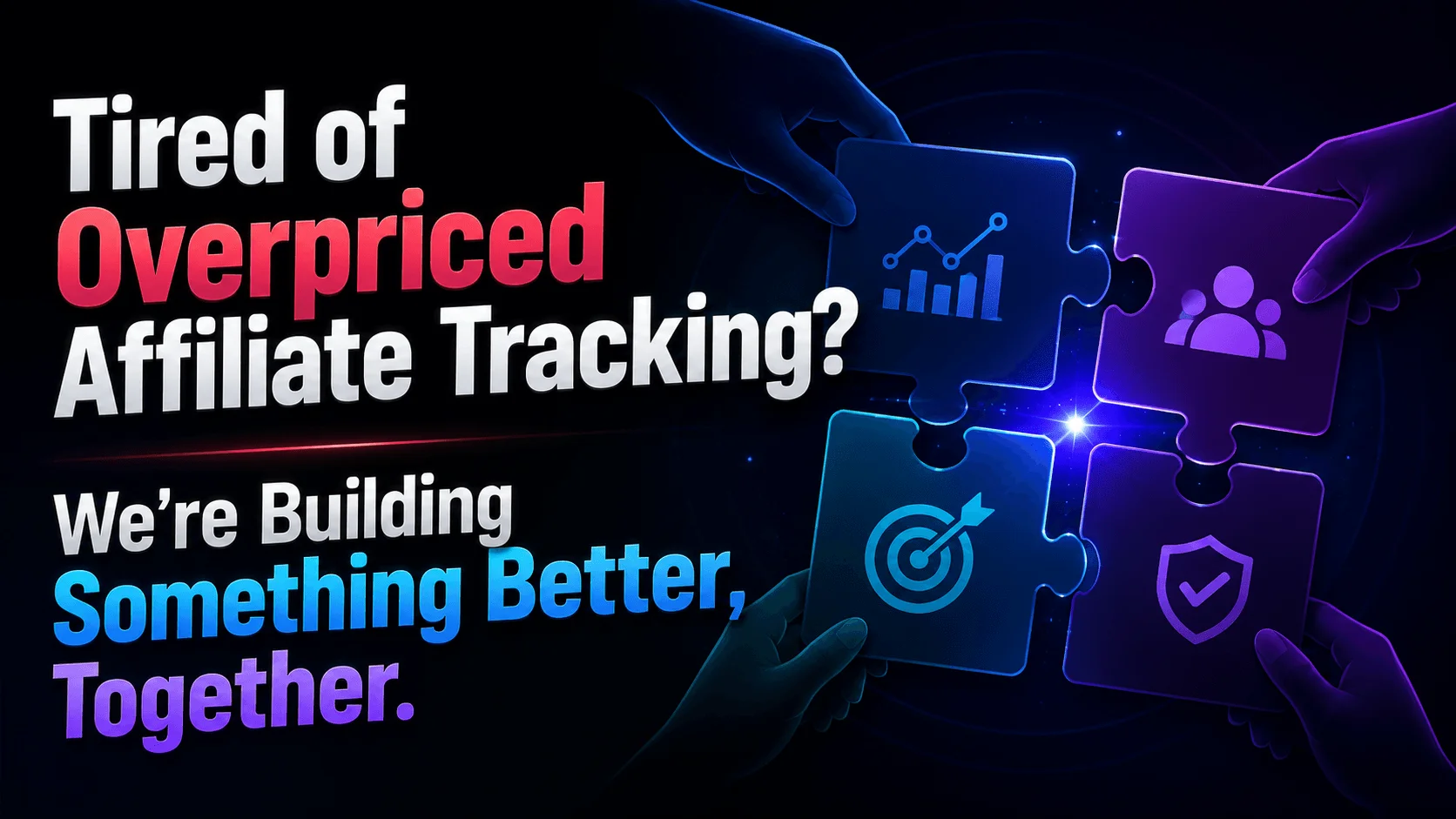 Tired of Overpriced Affiliate Tracking? We're Building Something Better, Together.